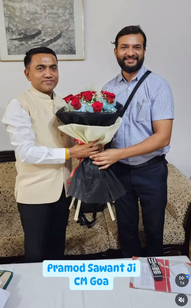 With Pramod Sawant Ji, CM Goa